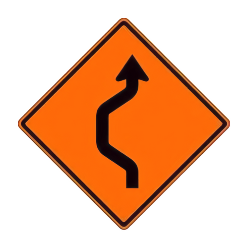 W24-1 Reverse Curve (1 Lane)