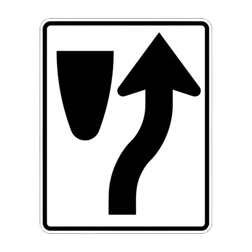 R4-7 Keep Right of Island Symbol