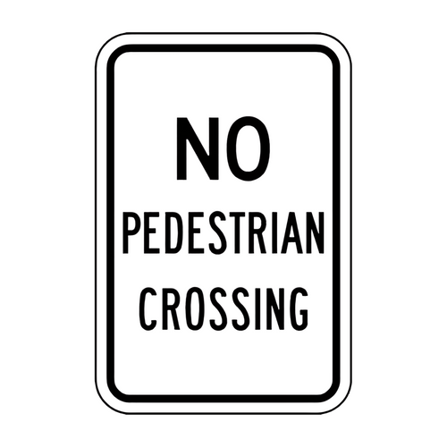 R9-3 No Pedestrian Crossing