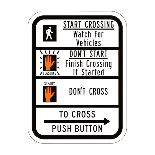 R10-3b Pedestrian Traffic Symbol