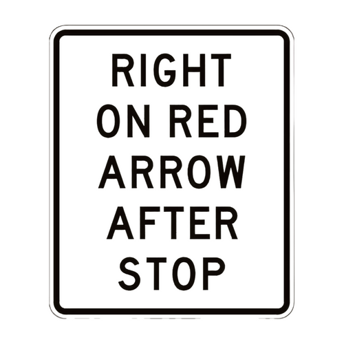 R10-17a Right On Red Arrow After Stop