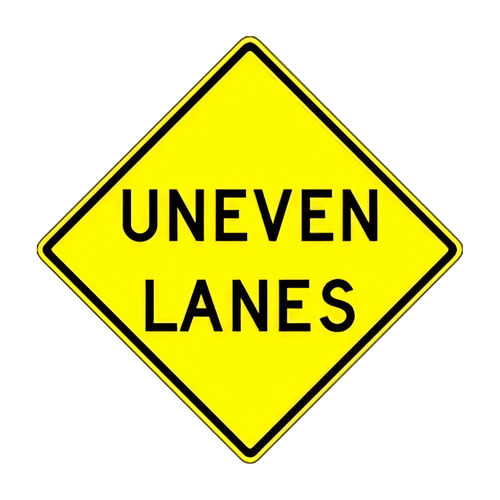 W8-11 Uneven Lanes`