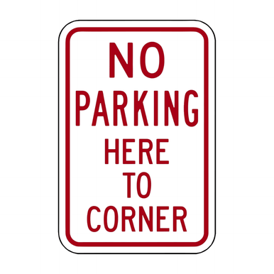 R7-11 No Parking Here to Corner