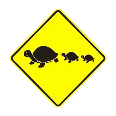 Us Turtle Sign W11-13 Turtle