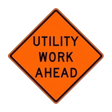 Wanted Utility W21-7 Utility Work Ahead