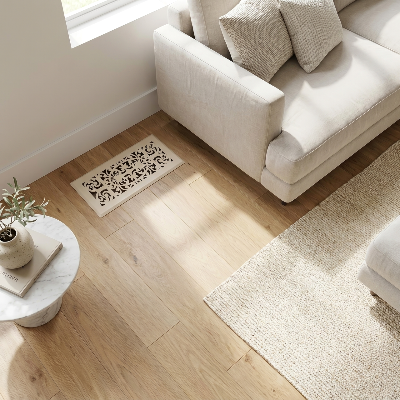 Modern white air vent cover transformation