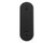 Black doorbell cover plate with two screws, minimalist design on clean white background