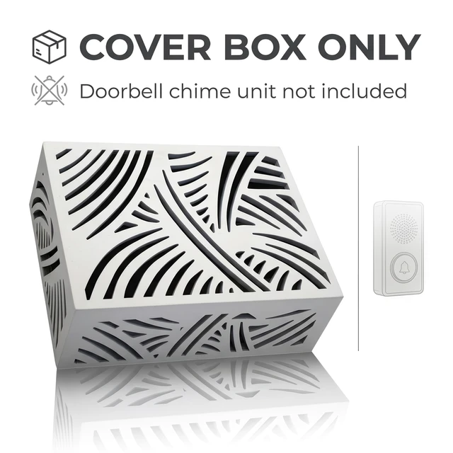 Minimal doorbell cover box wood entryway final look