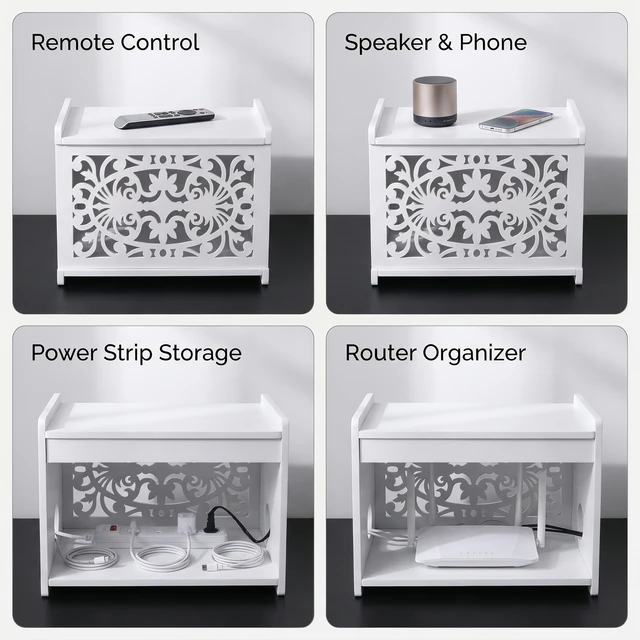 Wooden router cover box &ndash; home office and living room use