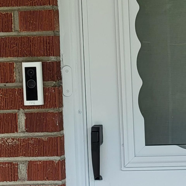 Cover doorbell hole with metal plate