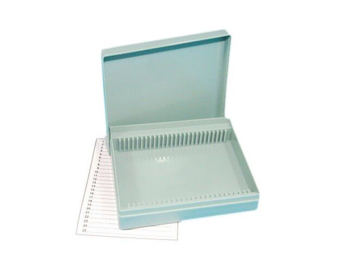 Microscope Slide Box fits 25 Slides, Plastic