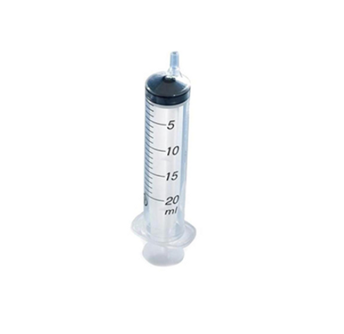 Syringes, 20mL plastic, eccentric, no needle 