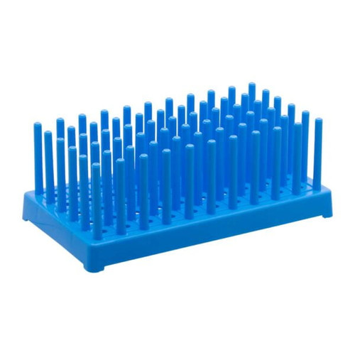Test Tube Rack Polyethylene Peg Type Blue 16mm 50 Tubes