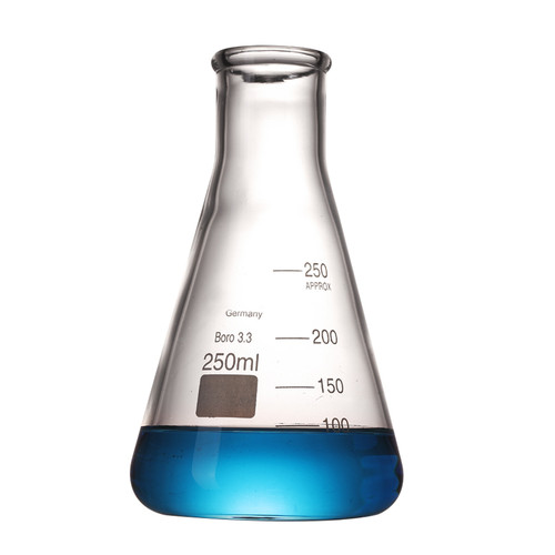 Flask Erlenmeyer Narrow Neck 250mL Borosilicate glass, single