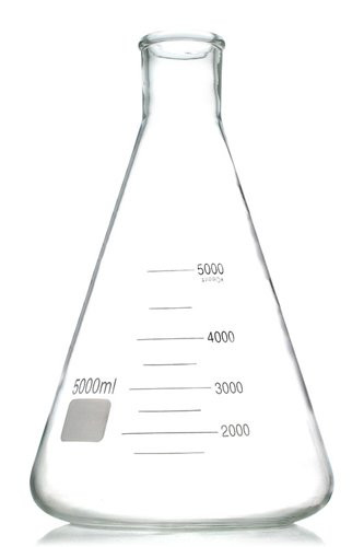 Flask Erlenmeyer Narrow Neck 5000mL Borosilicate glass, single