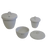 Crucible, Porcelain, Low Wall, 15ml with Lid