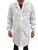 Lab Coat Elastic Cuff, Three Pocket, White, XXXL