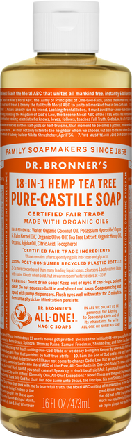 Dr Bronner 18-in-1 Hemp Tea Tree Pure-Castile Soap - 946ml