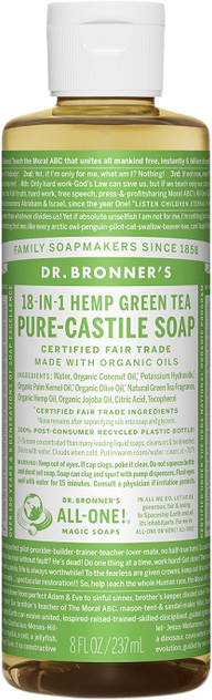 Dr Bronner's 18-in-1 Hemp Green Tea Pure-Castile Soap - 237ml
