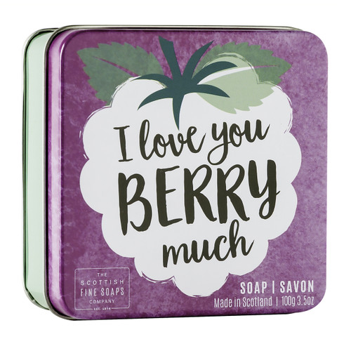 Scottish Fine Soaps I love You Berry Much Soap Tin 100g