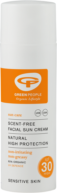 Green People Facial Sun Cream Scent Free SPF30 - 50ml