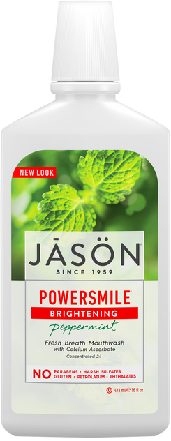 Jason Powersmile® Brightening Peppermint All Natural Mouthwash 480ml