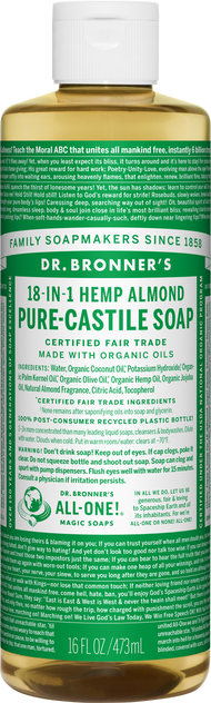 Dr Bronner's 18-in-1 Hemp Almond Pure-Castile Soap - 946ml