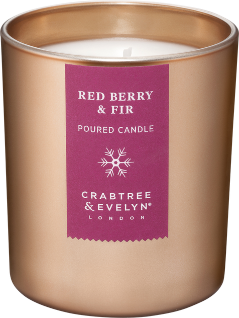 Crabtree & Evelyn Red Berry & Fir Christmas Candle - Large - 200g
