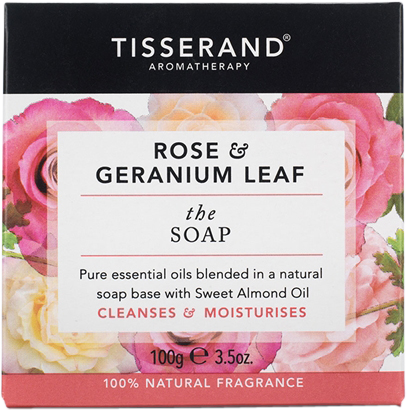 Tisserand Aromatherapy Rose & Geranium Leaf Soap 75g