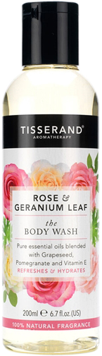 Tisserand Aromatherapy Rose & Geranium Leaf Body Wash 200ml