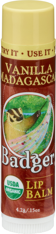 Badger Balm Vanilla Madagascar Lip Balm 4.2g