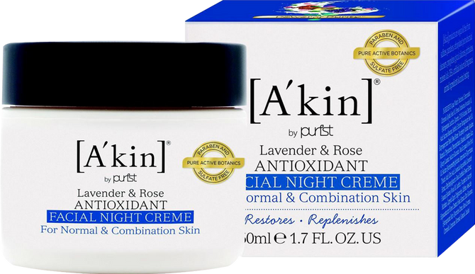 A'kin Lavender & Rose Repairing Anti-Oxidant Night Crème 50ml