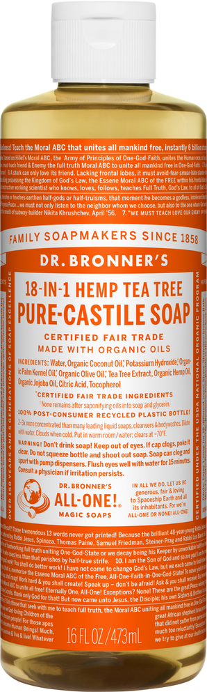 Dr Bronner 18-in-1 Hemp Tea Tree Pure-Castile Soap - 946ml