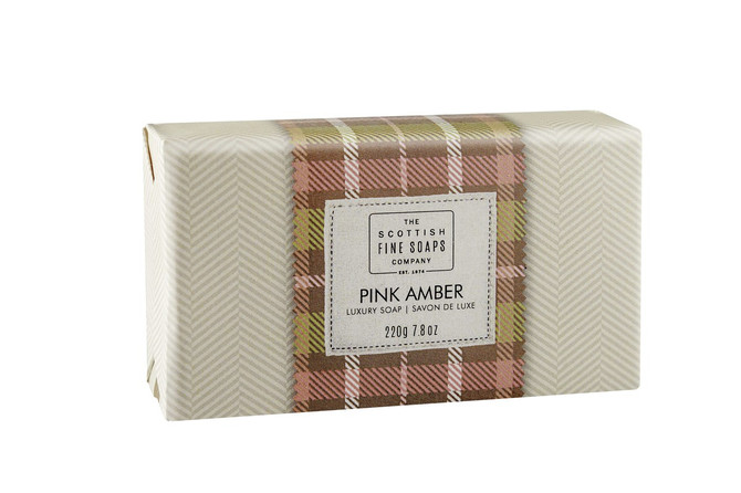 Scottish Fine Soaps Pink Amber Soap 220g