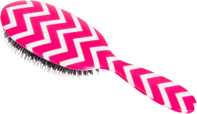 Rock & Ruddle Pink Chevron Hairbrush
