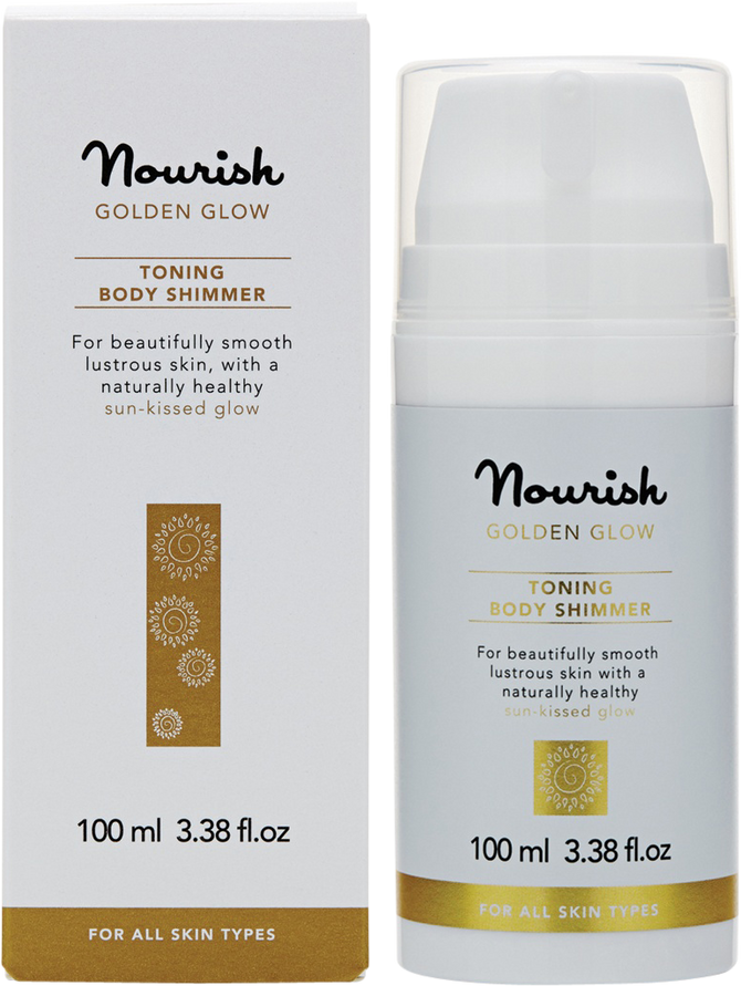 Nourish Argan Golden Glow Toning Body Shimmer - 100ml