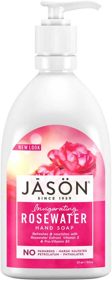 Jason Invigorating Rosewater Pure Natural Hand Soap 480ml