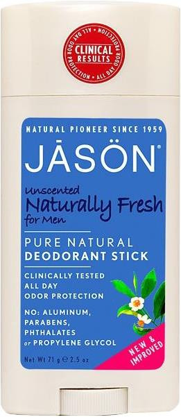 Jason Unscented Naturally Fresh for Men Pure Natural Deodorant Stick 75g
