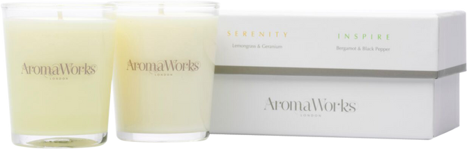 AromaWorks Serenity & Inspire Candle Duo - 2 x 75g