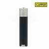 Swag-Supply - 48pk Custom Clipper Classic Large Lighter, Solid Black w/ Silver Cap