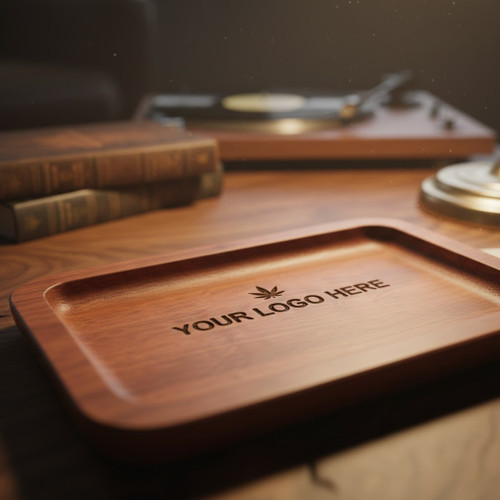 Custom Brand Anchor - Signature Hardwood Rolling Tray