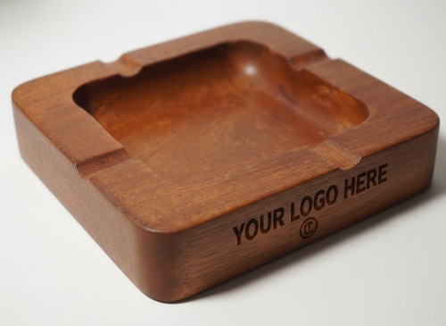 Swag-Supply - Custom Brand Anchor: 4"x4" Signature Hardwood Square Ashtray