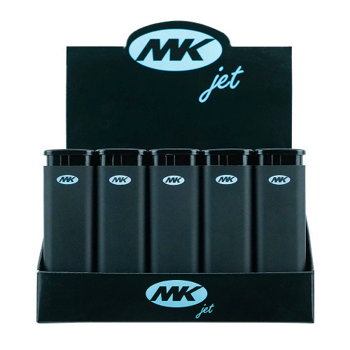Swag-Supply - Custom MK Jet Refillable Lighter, Black, 50pk/Tray, 500pc/Case