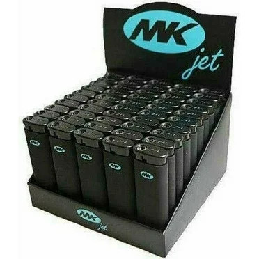 Swag-Supply - Custom MK Jet Refillable Lighter, Black, 50pk/Tray, 500pc/Case