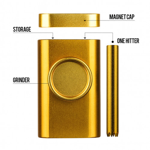 Swag-Supply - CUSTOM Metal Dugout with 30mm Grinder, Assorted Colors