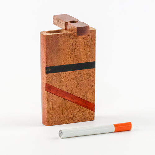 cigarette one hitter dugout 4" Swivel Cap, Wood Dugout/Stash Box and in Tic-Tac-Toe Des 2" & 3" Metal One
