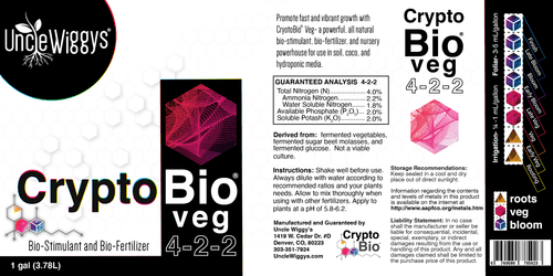 Uncle Wiggys Nutrition | Crypto Bio Veg | 16 OZ