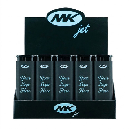 Swag-Supply - Custom MK Jet Refillable Lighter, Black, 50pk/Tray, 500pc/Case