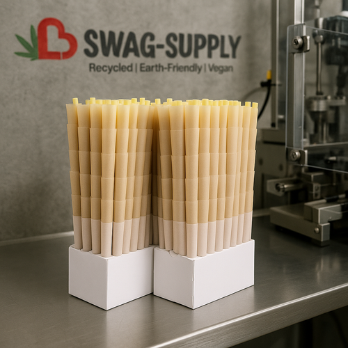 Swag-Supply - CUSTOM Cones - 900pk 1-1/4" Size, 84mm/26mm, Natural Pre-Rolled Cones