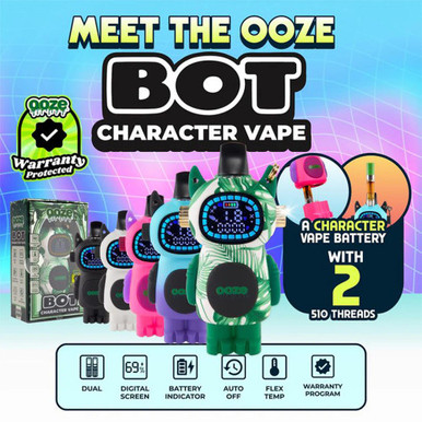 ooze bot character vape 510 battery ELF THC VAPE Select Flavor ::Gummy Bear Is Vaping Illegal in